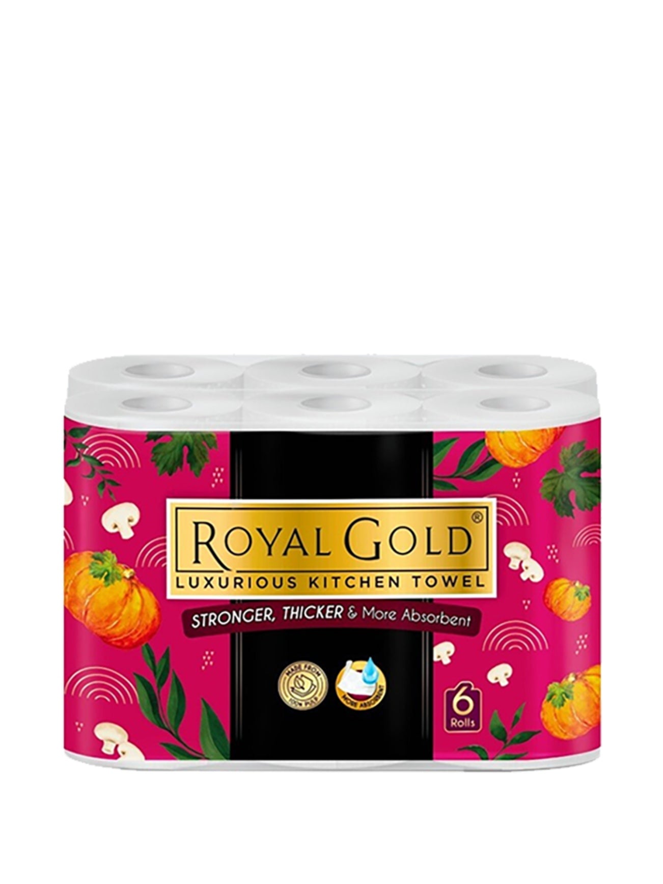 1705483366135_9891 ROYAL GOLD LUXURIOUS KITCHEN TOWEL 6R - Image 1